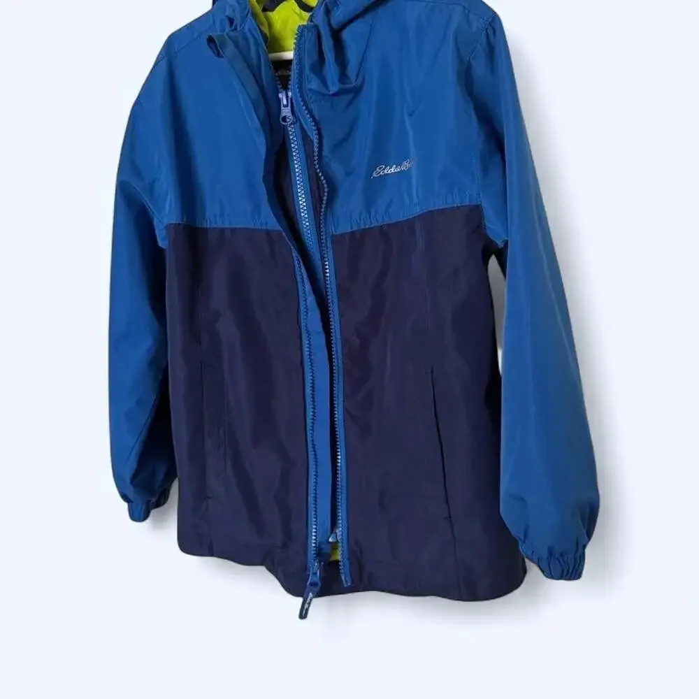 Eddie Bauer Kids Color-Blocked Rain Jacket Blue Navy Size XS 5/6